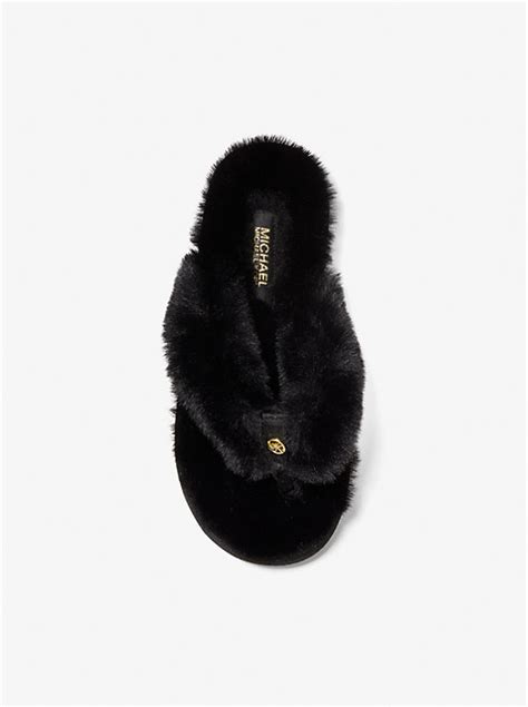 michael kors lala pantoffel|Lala Faux Fur Slipper .